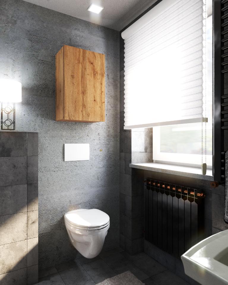 Mobile da Bagno a Sospensione Wotan Oak 40 CM Colonna da Bagno