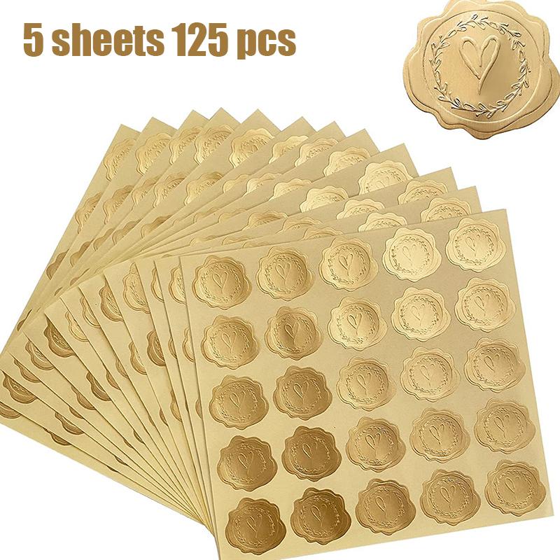 

5/10 листов золотых наклеек на конверты с тиснением в виде сердца наклейки для открыток приглашений открыток подарков декора самоклеящиеся наклейки