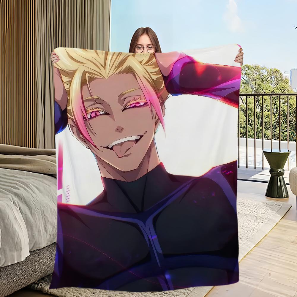 B-BLUE L-LOCK Shidou Ryuusei Blanket Soft Comfortable Nap Plush Suitable For Iiving Room Office Bedroom Birthday Home Kid Gift