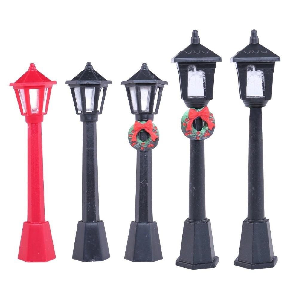 5PCS Miniature Mini Retro Street Lights Simulation Fairy Tale Garden Decor  Park Landscape
