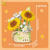 Flower Pot Micro Construction Block DO IT YOURSELF Rose Sunflower MOC Bouquet Mini Diamond Model Brick Toy Ideal for Kids Desk Decoration