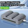 Portable Triple Slot Charging Station With Real Time LED Display Ideal For Batteries Professional Photographers