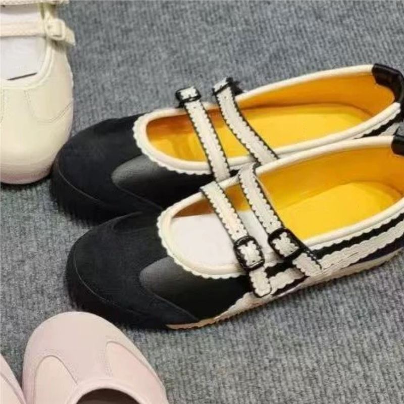 Pink ballet sports inner flat single shoes women's 2025 new spring skirt Mary Jane small leather shoes