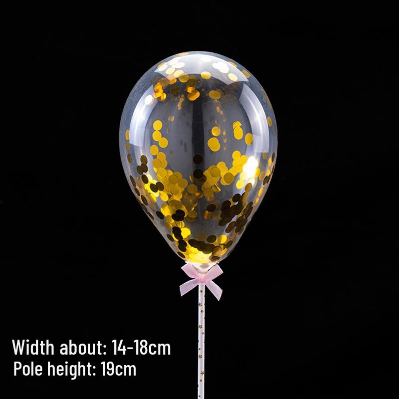 Colorful Balloon Cake Toppers: Shiny Goddess Party Decorations