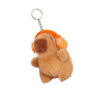 Fashionable Elegant Color Capybaras Keychain Charm Lovely Dress Up Sturdy Plush Pendant for Bags and Keys Decoration