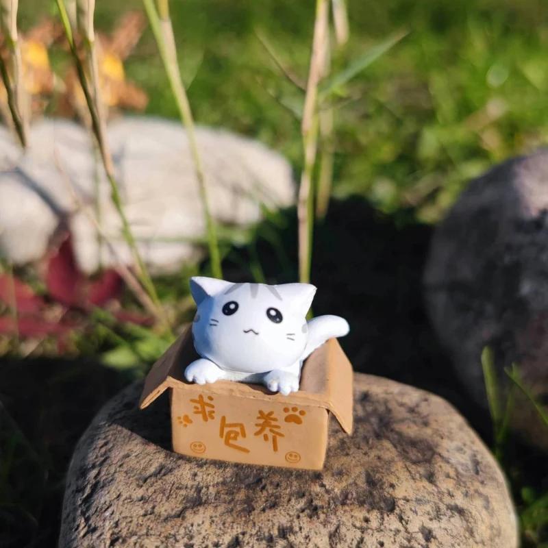 Top Quality Kawaii Mini Cat Ornament Garden kitten statue Gift Kids Children Baby Room Decor Toy Miniature Figurines Home Decor