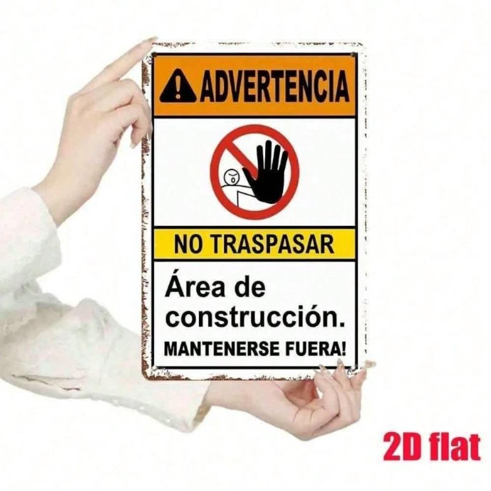 Metal Poster Wall Art Vintage Warning Sign for Home