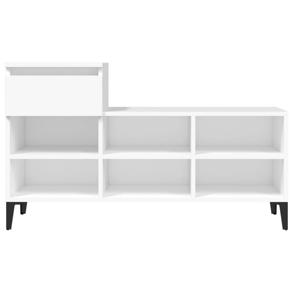 Vidaxl Shoe Rack, White, 102X36X60 Cm, Wood-Based Material