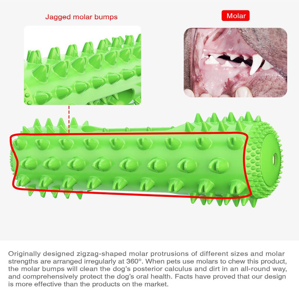 Dog Chew Toys Interactive Fun Teeth Cleaning Soft   Dog Toothbrush Dog Squeaky Toys for Indoor Outdoor
