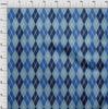 oneOone Cotton Flex Dusty Blue Fabric Argyle Check Quilting Supplies Print Sewing Fabric By The Yard 40 Inches