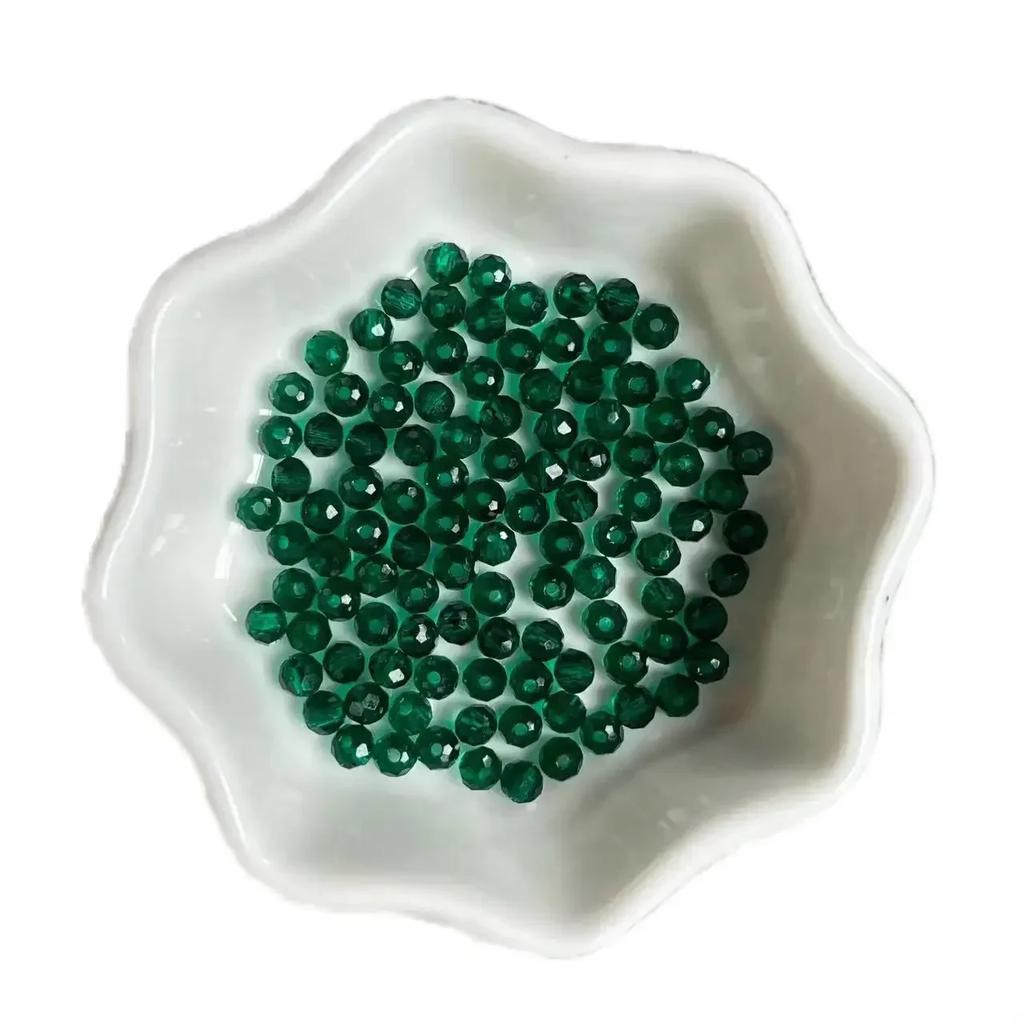 100pcs Czech Rondelle Crystal Beads AB Color Faceted Glass Beads Loose Spacer Beads for Jewelry Making DIY Necklace Accessories