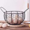 Egg Storage Basket Iron Basket Potato Garlic Container Kitchen Storage Metal Wire Egg Basket Farm Chicken Cover Egg Holder