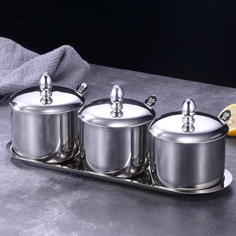 Premium 304 Stainless Steel Seasoning Jar Set