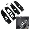 4pcs Window Lift Switch Button Cover Trim Window Switch Bezel Trim for Mitsubishi Outlander 2024-2024 ABS Carbon Fiber