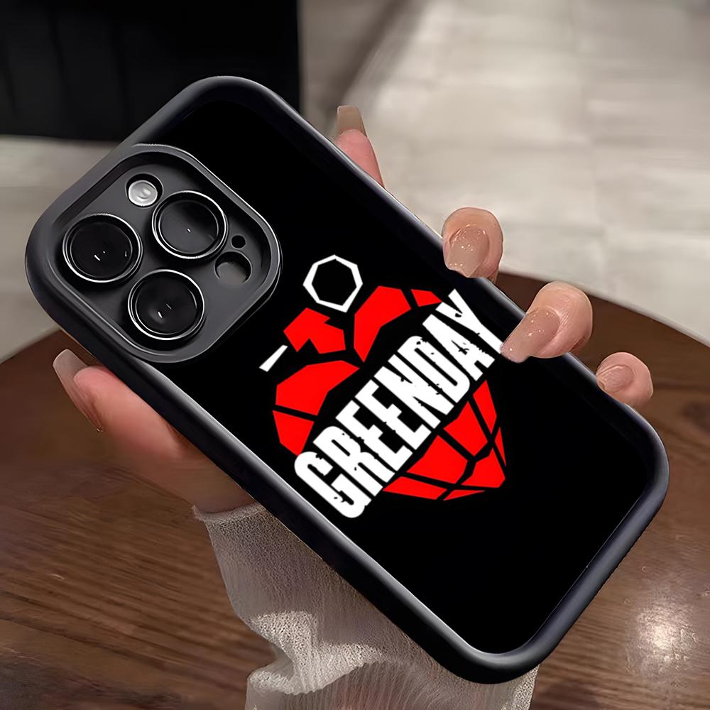 G-Green Day Band Phone Case For IPhone 17 Pro Max 15 Pro 16 14 Plus 12 13 Mini 11 Pro Shockproof Soft Cover