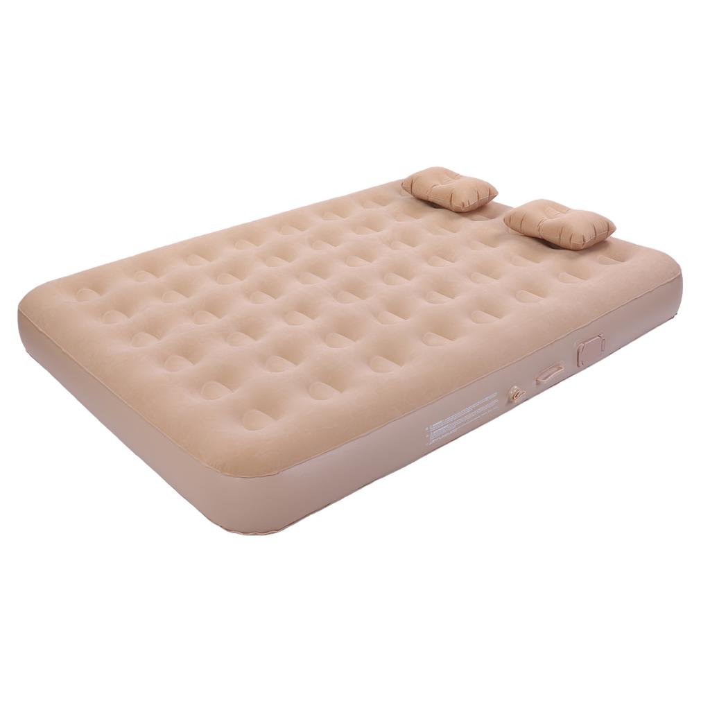 Self-Inflating Mattress with Built-in Pump, Soft Flocked Comfort Bed, Portable Inflatable Bed for Camping, Travel, Guests
