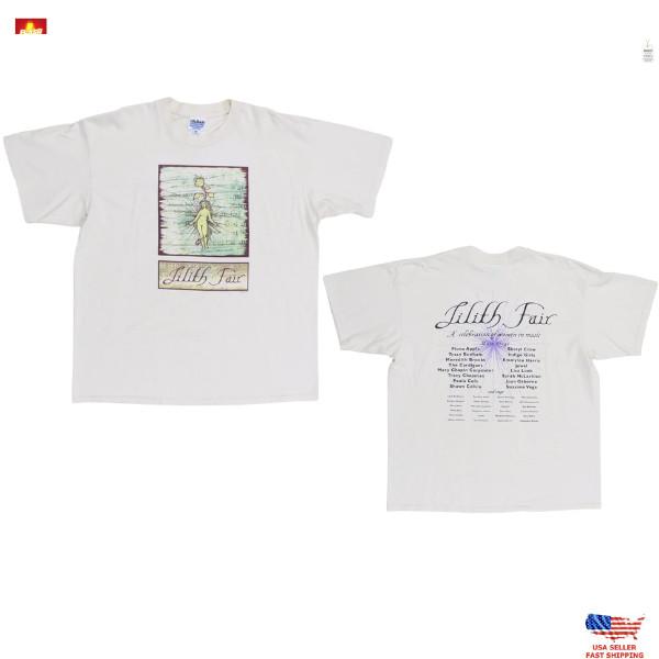 

Винтажная футболка с концерта Lilith Fair 1997 года, двусторонняя, редкая, унисекс, 75D111 L