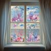 1set Waterproof PVC Colored Laser Stained Window Film Static Stickers Rainbow Prism Electrostatic Window Decals Turtle 300x1200mm