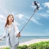 Selfie stick telescopic with remote control, phone tripod 175m aluminum black