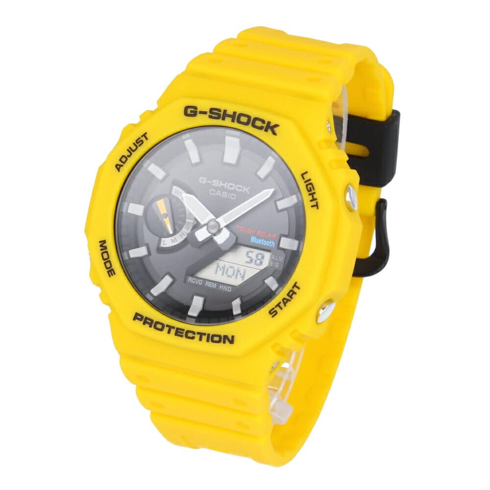 

Casio Tough Smartphone G-Shock Men s Watch, Solar, Link, Bluetooth, Yellow, GA-B2100C-9A