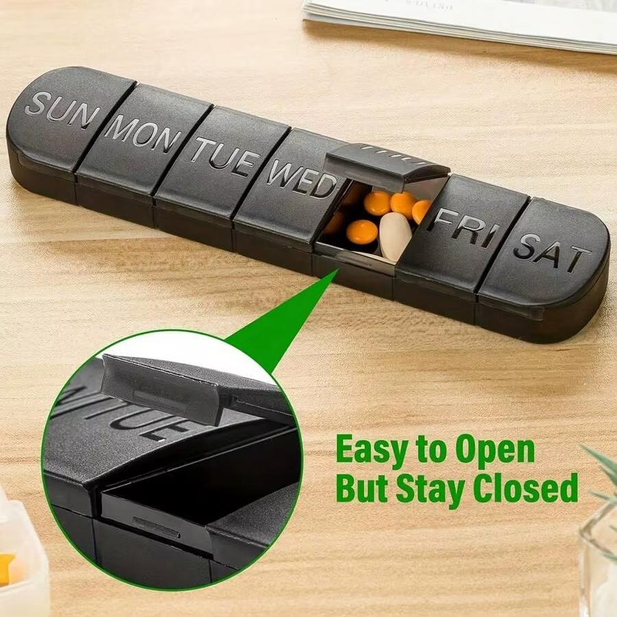 Weekly Medicine Pill Box 7grid Portable Large Capacity Drug Dispense pills Organizer Case for Daily Use Tablet Storage Container