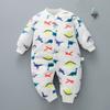 Newborn Infant  Boy Fleece Thick Warm Jumpsuit Playsuit Romper Clothes