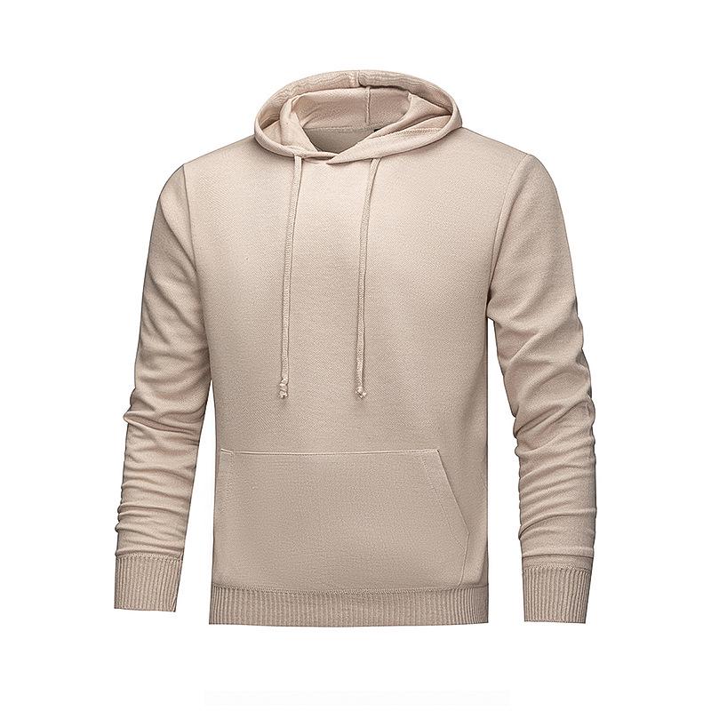 Men s Solid Color Hoodie - Long Sleeve Pullover for Everyday Use Medium