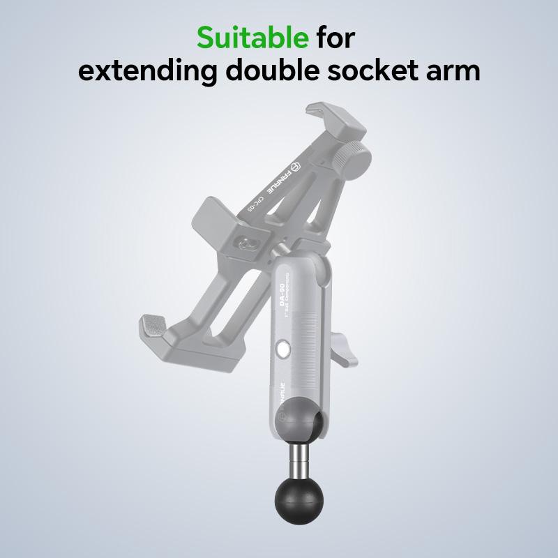 FANAUE Double Ball Mount Adapter 1 Inch to 25mm/17mm/20mm Composite Extension Ball for Ram Mounts Double Socket Arm Accessories 6