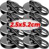 1/6Pcs Strong Magnetic Hooks with Swivel Carabiner Hook for Hanging Toolbox Grill Cabins Kitchen Refrigerator Hanger Supplies