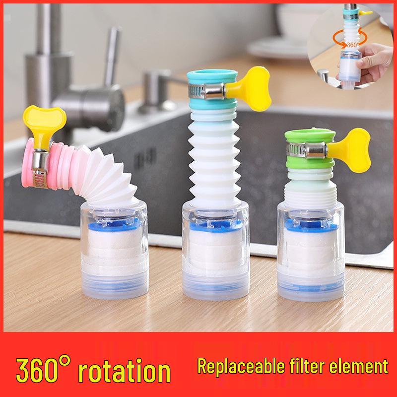 Anti-Splash Faucet Filter with Replacement Cartridge for Kitchen and Shower