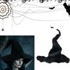 Halloween Hexenhut Geraffter Hexenhut Verstellbare Cosplay Spitze Kappe für Halloween Party Kostümzubehör