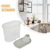 Large Food Container Plastic Snacks 1x 3 Containers Bean