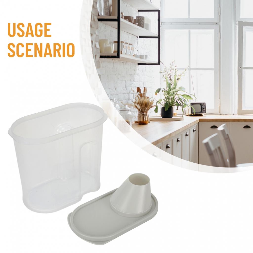Large Food Container Plastic Snacks 1x 3 Containers Bean