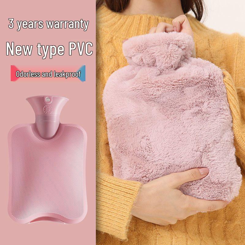 Rabbit Plush Hot Water Bottle - Baby Home Warmer, Large Capacity PVC, Long-Lasting Heat