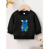 European Sizes Cute Bear Print Sweatshirt for Kids Aged 0-3, Perfect  with Long Sleeves And a Round Neck