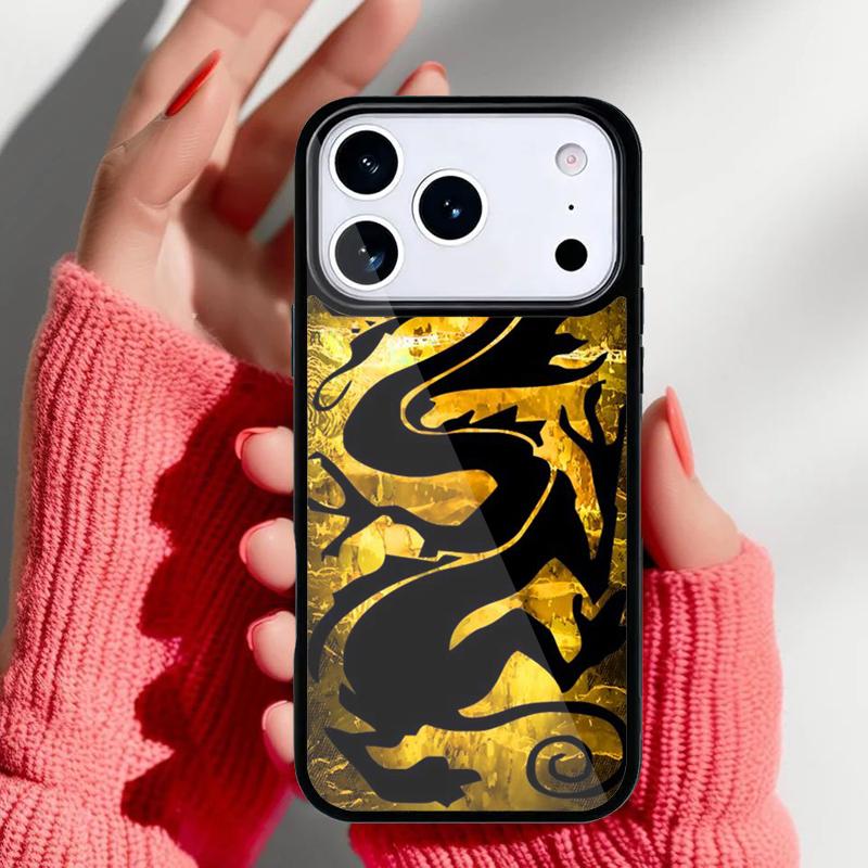 yellow Dragon Phone Case for iPhone 17 Air 16e 15 14 13 Pro Max Back Cover for 12 11 Pro Coque
