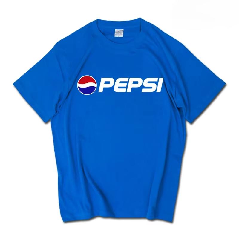 T-shirt Classica con Stampa Logo Cocacola Unisex Unisex Casual Larga Cotone Manica Corta Maglietta Retrò Streetwear Top Unisex