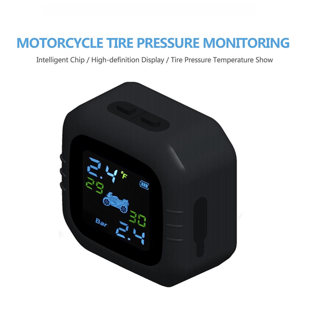 Cordless TPMS Motorcycle Tire Pressure Monitoring System 2 External Sensor Moto Tools