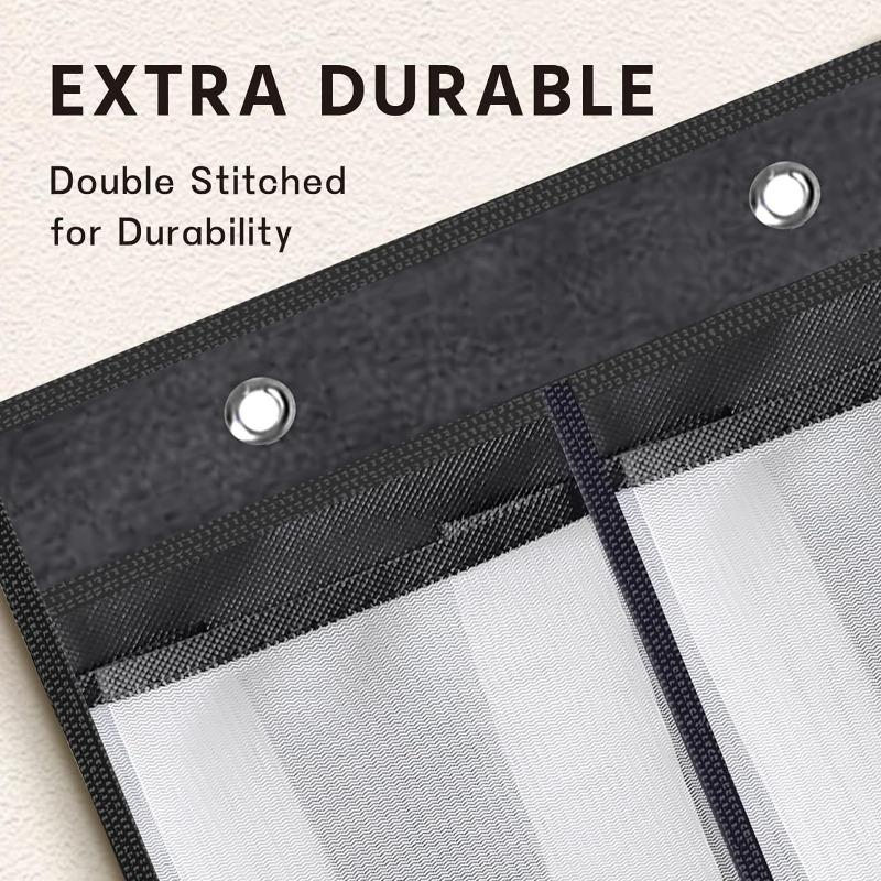 24 Compartment Multifunctional Storage Hanging Bag with 4 Hooks Behind The Door Shoe Hanging Bag Non-woven Fabric Home Storage