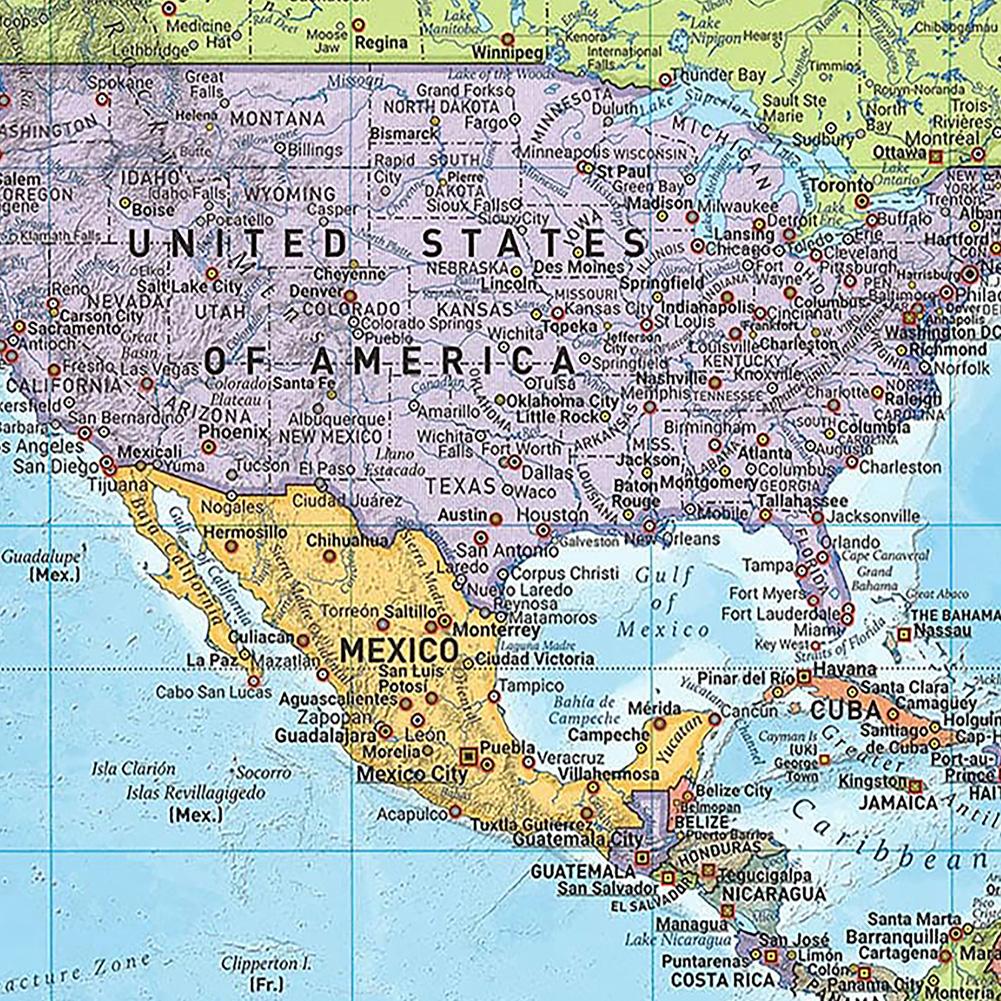 Engelsk karta -Världskarta-Politisk fördelning-2012,Konstposter,Inomhus/Utomhus,Pedagogisk Geografi Dekor,Lärande Undervisningsmaterial,Reseförnödenheter