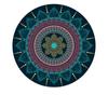 Tappeto Rotondo Boemia Soggiorno Geometrico Etnico Fiori Camera da Letto Antiscivolo Vintage Tappetino da Pavimento Decorazione Casa
