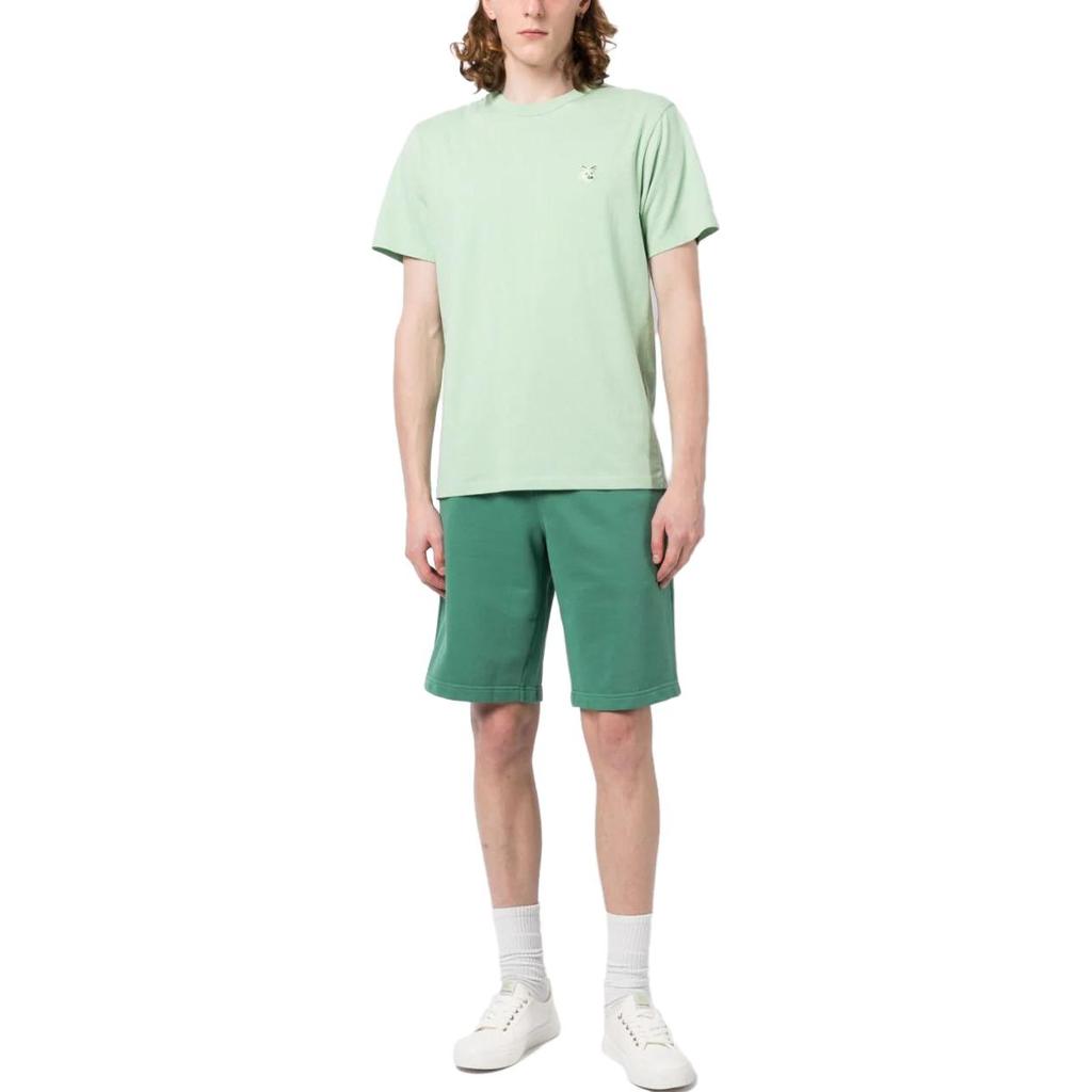 Maison Kitsune Solid Color Drawstring Straight Leg Casual Shorts Men Shorts KM01307KM0027-P376