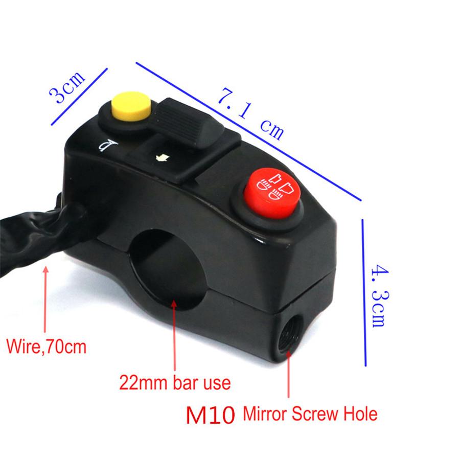 1x Universal Motorcycle Handlebar Mount Horn Electronic Turn Signal Light Switch