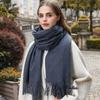 Wool Scarf Korean Atmosphere Cashmere Scarf Women's Autumn and Winter High Quality Versatile New Solid Color Scarf