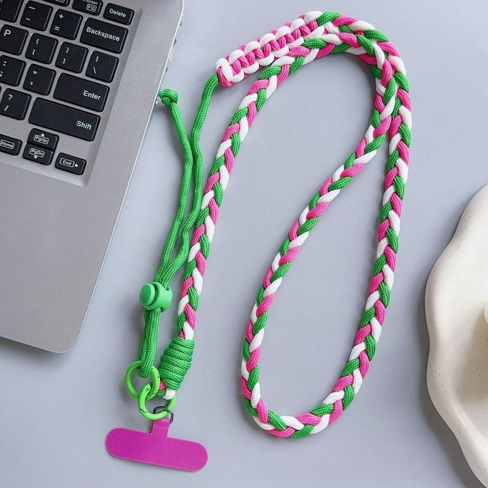 Long Woven Phone Strap Adjustable Phone Necklace  for Women & Men