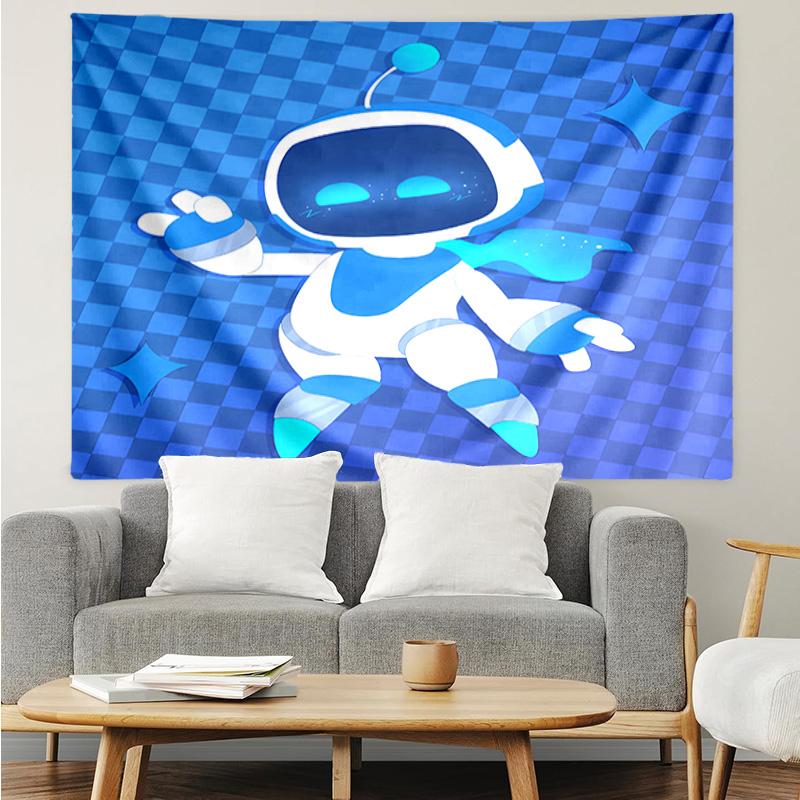 Space Adventure Astro Bot Tapestry Hanging for Bedroom,Livingroom, Playroom,Decor Art Room Wall Tapestry Holiday and Birthday Gifts