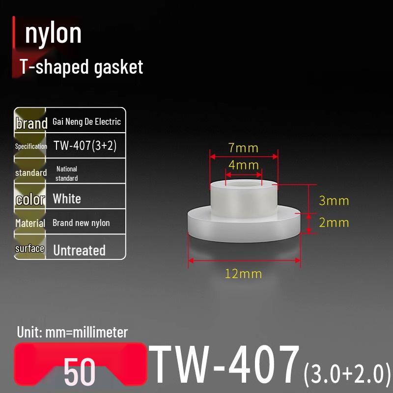 T-förmiger Nylon-Kunststoff-Dichtungsring und Schraubwellenhülse (Für dich: M2-M35)