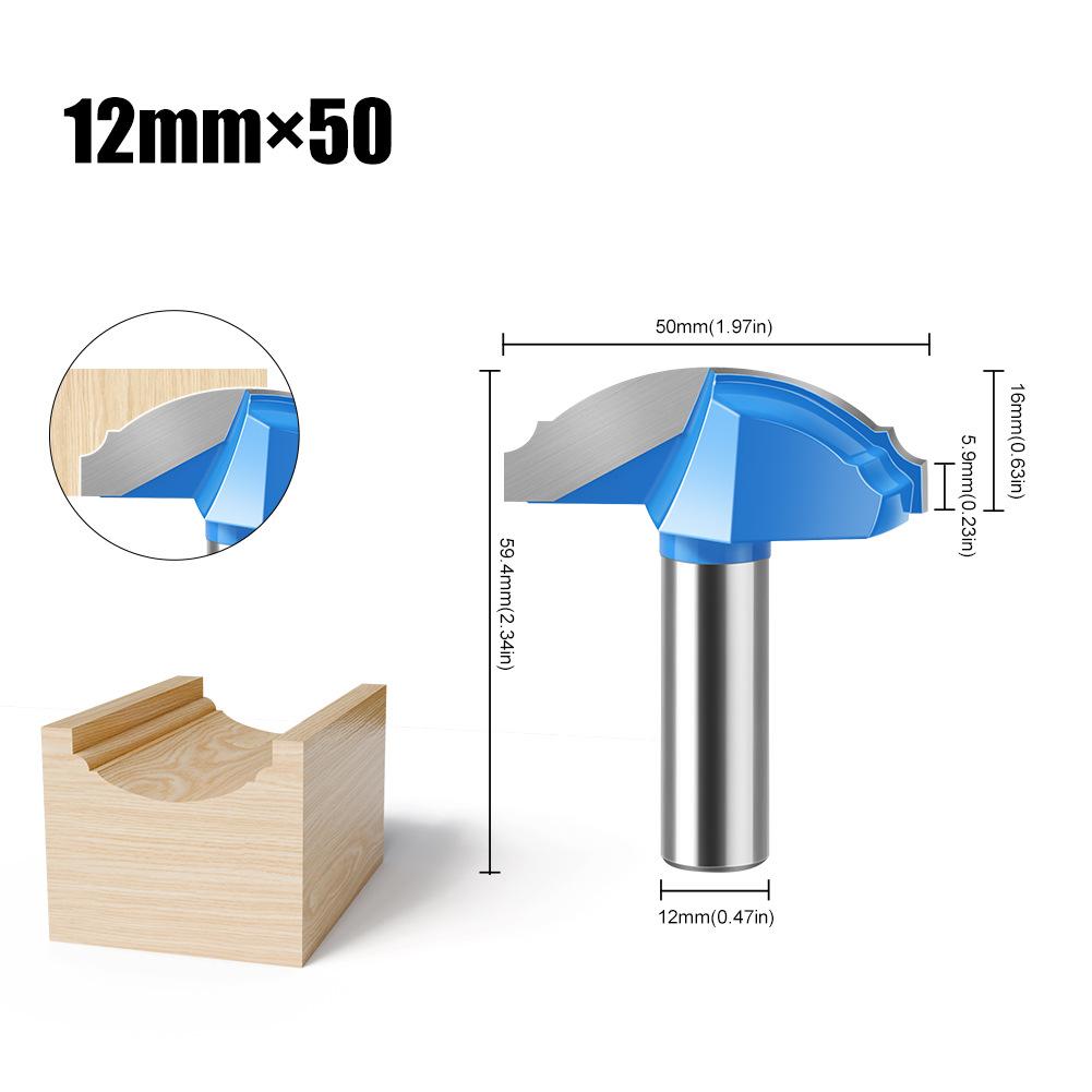

1/2 handle 12 handle pot arc knife line knife cabinet door panel knife flower line knife engraving machine milling cutter cabinet door knife Pot Arc Knife 12 * 50 /3050-7011