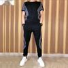 Icy Men's Classic Two-Piece Sportswear Set - Summer Casual Nine-Point Elastic Pants