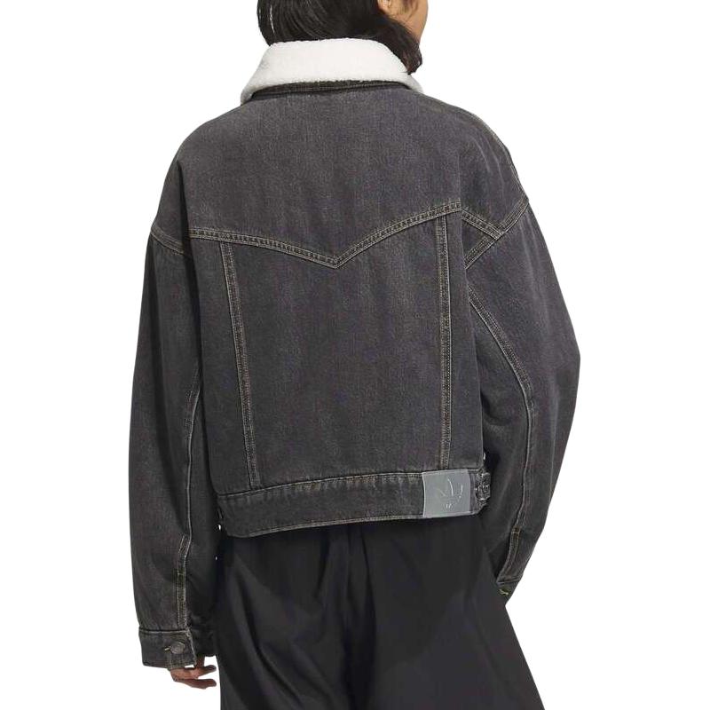 Adidas Originals FW25 Dámská džínová bunda s polstrovaným límcem na zip a dlouhým rukávem Dámská bunda KB5449